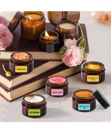Havacue 10-Piece 30ml Amber Glass Cans - Perfect for Cremation Cosmetics Ointments & Candles | Refillable Brown Glass Containers for International Shipping - Buy Online on GoSupps.com