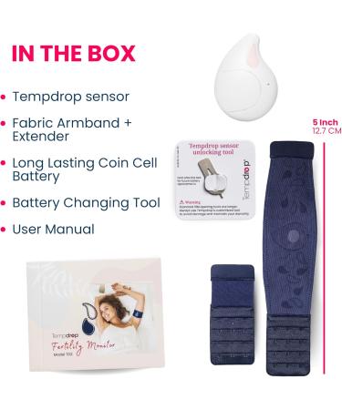 Buy TEMPDROP 2.0 Advanced Fertility Monitor & Ovulation Tracker | Wearable BBT Sensor & Fertility App | Comfortable Armband (S/M) - International Shipping Available - Buy Online on GoSupps.com