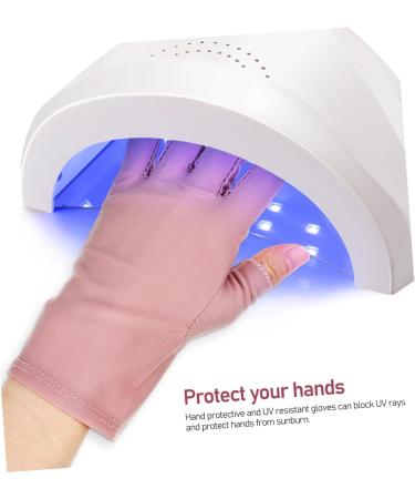 HAPINARY 2 Pairs Gloves Manicure Gloves Nail Accessories Gloves for Manicures Fingerless Gloves Nail Art Gel Anti Gloves Nail Rays Gloves Nail Light Nail Gloves Cotton - Buy Online on GoSupps.com