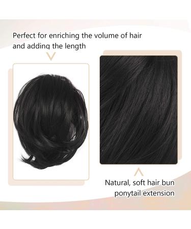 BARSDAR HAARDIAD Hair Extensions - Straight Synthetic Hair Ponytail Scrunchie for Women - 20cm Light Ash Brown & Bleach Blonde - Buy Online on GoSupps.com