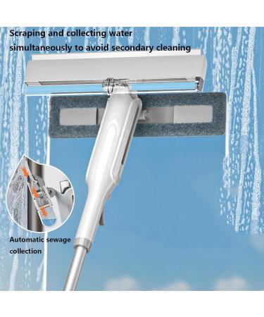 Spray Window Squeegee for Home with Sewage Collector and 3 Pads 4 in 1 Window Washing Squeegee with Extension Pole Car Squeegee for Bathroom Window Mirror Tile Wall - Buy Online on GoSupps.com