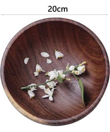 Salad Bowl Wooden Servers Bowls Rustic Style Fruit Bowls 800ML Cereal Bowls for Dessert Pasta Snack Home Kitchen Tableware (Size : 20 * 7cm) 20*7cm - Buy Online on GoSupps.com