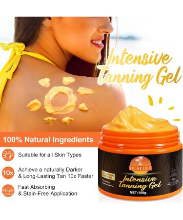Intensive Tanning Gel Tanning Accelerator Cream Self Tanner Oil Achieve A Natural Fast tanning Sunbed Tanning Accelerator Sunscreen without SPF 150g - Buy Online on GoSupps.com