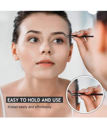 5 in 1 Stainless Steel Tweezers Set for Precision Hair Removal - Includes Eyebrow Scissors - Black Tweezers for Ingrown Hair, Splinters - Buy Online on GoSupps.com