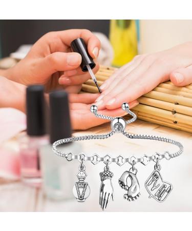 PLITI Nail Tech Bracelet Manicurist Graduation Gift Nail Lover Gift Nail Stylist Gift Nail Boss Gift Nail Artist Bangle Nail Tech slide bgU - Buy Online on GoSupps.com