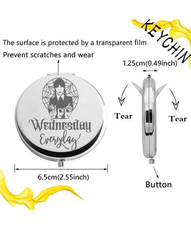 Addams Movie Pocket Mirror Wednesday - Gifts for Women, Girls, and Teenagers - Buy Online on GoSupps.com