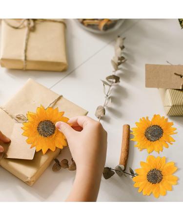 48 Pcs Mini Real Dried Sunflowers for Crafts - Yellow Sunflower Petals for Jewelry, Soap Making, DIY Art - Pressed Flowers for Resin and Scrapbooking - Buy Online on GoSupps.com