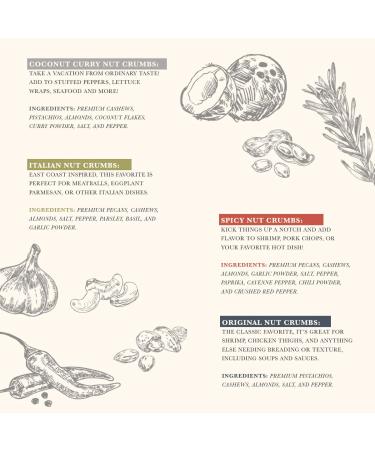 Appel Foods Nut Crumbs - Gluten Free, Sugar Free, Low Carb, Low Sodium, Raw Premium Nuts (Everything) - Buy Online on GoSupps.com