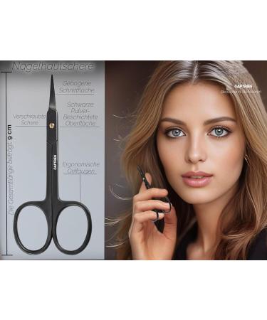 Cuticle Scissors Extra Fine Nail Scissors Professional Stainless Steel Cuticle Cutter for Feet and Nails Cuticle Scissors for Cuticle Remover 3.7 inch Black - Buy Online on GoSupps.com