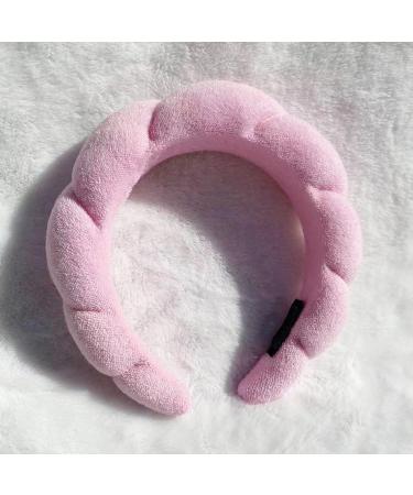 Spa Headband for Women - Terry Towel Cloth Hair Band for Face Washing, Makeup Removal, Shower - Pink Hair Accessories - Buy Online on GoSupps.com