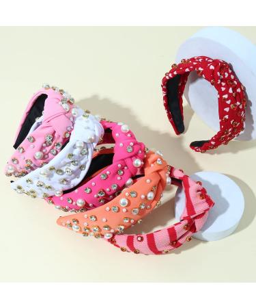 FEDANS Women Heart Shaped Crystal Embellished Headband - Hot Pink - Buy Online on GoSupps.com