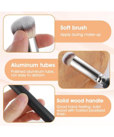 3-Piece Professional Makeup Brush Set - Foundation & Concealer Brushes for Liquid & Powder Makeup - Buy Online on GoSupps.com