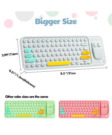 Soft Silicone Keyboard Teether | Baby Teething Toys for Infants and Toddlers (Pink) - Buy Online on GoSupps.com