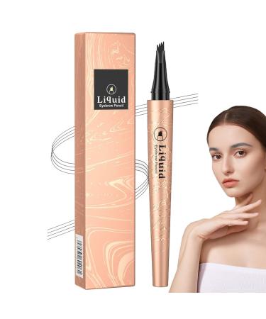 3D Eyebrow Pencil Long Lasting Eyebrow Pencil4 Point Waterproof Eyebrow Pen Womens Eyebrow Pen Long Lasting Makeup Skinfriendly Cosmetics Travel Makeup Gray