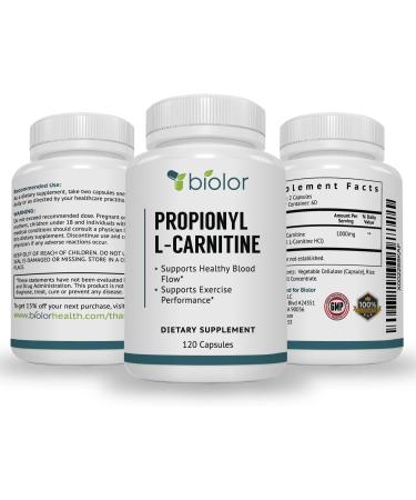 Biovy High Absorption Propionyl-L-Carnitine (PLCAR) - 120 Capsules - Support Blood Circulation - No Fillers - Buy Online on GoSupps.com