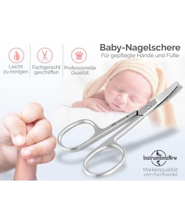 Baby Nail Scissors - Rounded Stainless Steel | Safe & Precise Baby Grooming Tools - Shop Internationally - Buy Online on GoSupps.com