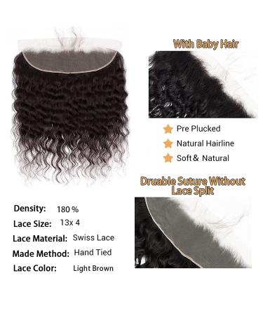 12A Grade 20 Loose Wave Lace Frontal Closure - 13x4 Brazilian Virgin Hair, Pre-Plucked, Bleached Knots - Buy Online on GoSupps.com