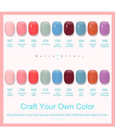 Lavender Violets 19 Pcs Gel Polish Set with LED Nail Lamp - Summer Jelly Colors, Matte Top Coat, Manicure Tools - R964E - Buy Online on GoSupps.com