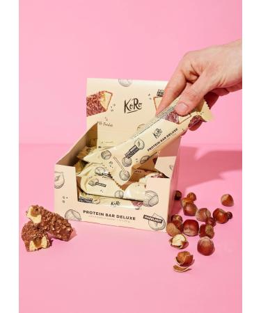 Koro Protein Bar Deluxe Hazelnut Butter - High Protein Snack 12 x 55g - Ideal for Fitness & On-the-Go - Buy Online on GoSupps.com