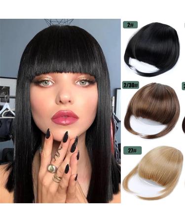 Bangs Hair Clip Fringe Clip In Hair Bangs Hairpiece Clip In Hair Extensions Heat Resistant Synthetic Fake Bangs Hair Piece Hair Accessories Hairpieces (Color : 4 thick bang) - Buy Online on GoSupps.com