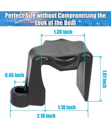 Ctemnpho Boat Bumper Clips - Pontoon Boat Rail Fender Clips 4 Pack - ABS Plastic Gray - Buy Online on GoSupps.com