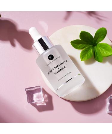 Pure Squalane Oil + Vitamin E - Hydrating Face & Body Oil for All Skin Types | 1 Fl. Oz | International Shipping - Buy Online on GoSupps.com