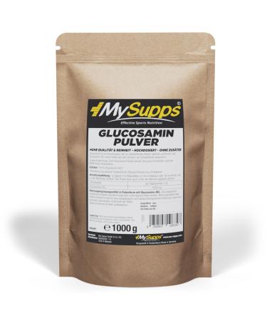 My Supps 1000g glucosamine powder with 100% pure glucosamine HCL - glucosamine sulfate powder vegan & high dose - glucosamine powder made in germany 1 kg