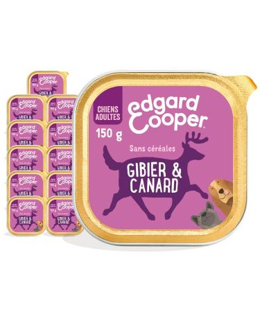 Edgard & Cooper Dog P t (Game & Duck 150g x 11) Grain Free Fresh Meat & Quality Protein Real Ingredients for Dogs Hypoallergenic No Added Sugars