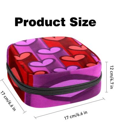 Javenproeqt Portable Women's Binding Bags | Menstrual Cup & Tampon Pocket for Teenage Girls | Violet Red Multicolored - Buy Online on GoSupps.com