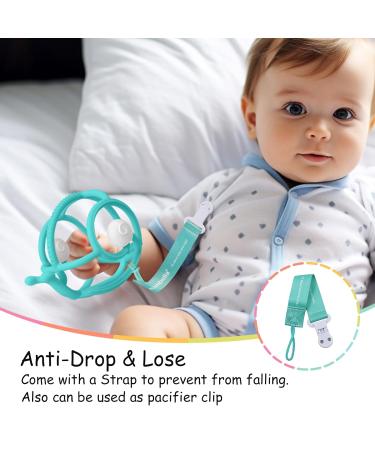 Mombella Snail Baby Teething Rattle | Safe & Colorful Teal Toy for 3 Months+ | International Shipping Available - Buy Online on GoSupps.com