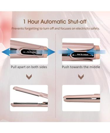 UOTEK 1.75" Ionic Hair Straightener - Portable Flat Iron for Long Hair | PTC Heating Rose Gold Finish - Buy Online on GoSupps.com