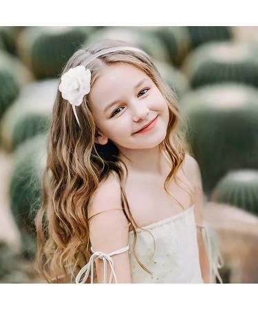 Buy Candygirl 20-Piece White Satin Frontal Ligaments & Headbands for Girls - DIY Accessories - Buy Online on GoSupps.com