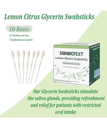 Lemon Glycerin Swabs - 750 Count (10 Boxes) for Mouth Irritation Relief Dry Mouth & Fresh Breath | Moistened Swabsticks - Buy Online on GoSupps.com