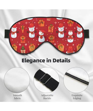 Xmas Gift Snowman Print Sleep Eye Mask | Soft Unisex Eye Shade for Travel Yoga & Shift Work - Buy Online on GoSupps.com