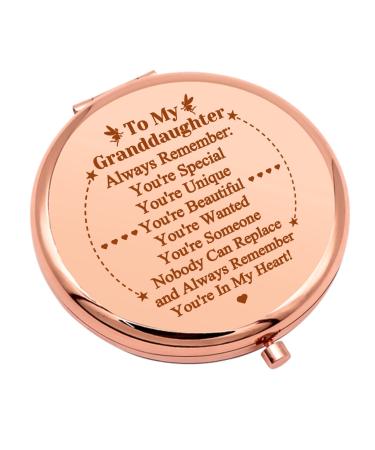 Granddaughter Gifts from Grandma Grandpa Granddaughter Birthday Gifts Encouragement Gift Compact Makeup Mirror Folding Pocket Mirror Granddaughter Gifts from Grandparents Christmas Birthday Gifts