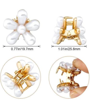 Hair Clips 10 Pieces Small Pearl Hair Clips Mini Pearl Claw Clips Bangs Clips Women Girls Decorative Hair Accessories Sweet Style. (10pcs of One Flower Duckbill Clips) - Buy Online on GoSupps.com