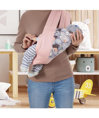iFCOW Baby Sling Carrier Baby Wrap Sling Baby Wrap Carriers Handfree Swaddle Wrap Front and Back Suitable from Birth to 15KG Pink - Buy Online on GoSupps.com