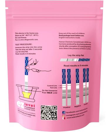 EZ Level Pregnancy Test Strips - 30 Count Pack for Accurate Results - Buy Online on GoSupps.com