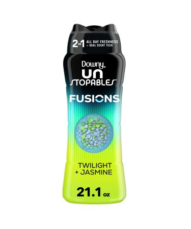Downy Unstopables Fusions In-Wash Laundry Scent Booster Beads Twilight and Jasmine Scent 21.1 oz 2-in-1 All Day Freshness