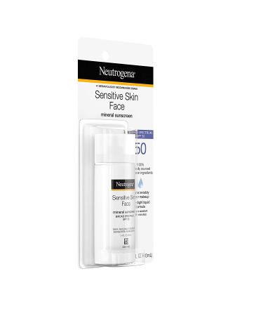 Neutrogena Sensitive Skin Liquid Sunscreen SPF 50 - 1.4 fl oz (40 ml) | Broad Spectrum Protection - Buy Online on GoSupps.com
