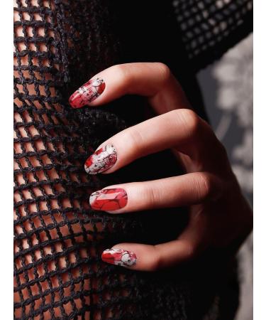 Kalolary Halloween Gel Nail Polish Stickers 20PCS Nail Adhesive Wrap Full Wraps Gel Nail Strips with Nail File and Stick for Halloween Nail Art Decor (UV/LED Lamp Required) (A) - Buy Online on GoSupps.com