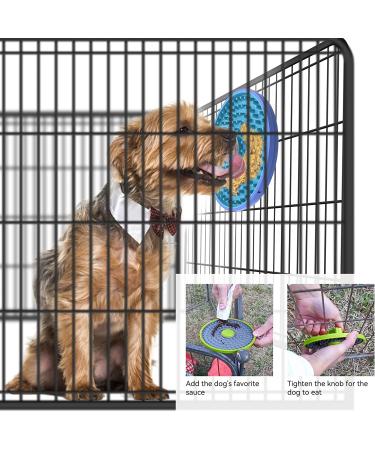 Lick Mat for Dogs - Cage Training Tool with Peanut Butter, Secure to Crate, Kennel Therapy, Slow Feeder Pad for Boredom & Anxiety - Blue - Buy Online on GoSupps.com
