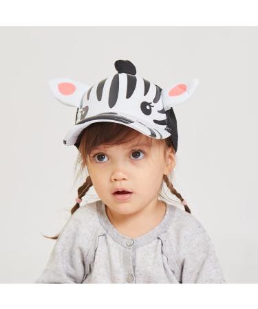 LANGZHEN Toddler Cute Animal Baseball Cap | Adjustable Mesh Back Sun Hat for Kids | Boys and Girls (S-Zebra) - Buy Online on GoSupps.com