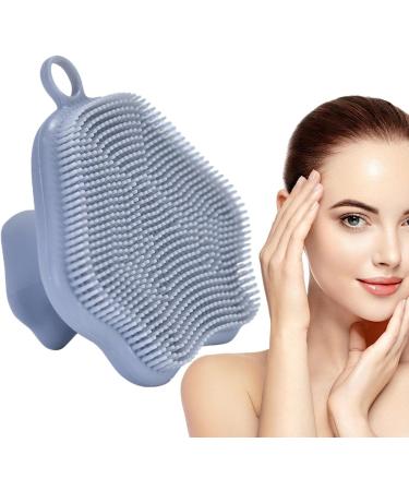 Silicone Face Brush - Silicone Face Scrubber Exfoliator with Handle Facial Cleansing Brush Face Wash Brush Face Exfoliator Brush Silicone Face Scrub for Sensitive Skin Jimii Gray - Buy Online on GoSupps.com
