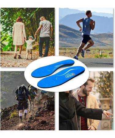 Strong Arch Support Insole for Foot Fatigue & Heel Soreness Relief - Unisex, 220+ lbs (Size UK 10 - 11.42 Blue) - Buy Online on GoSupps.com