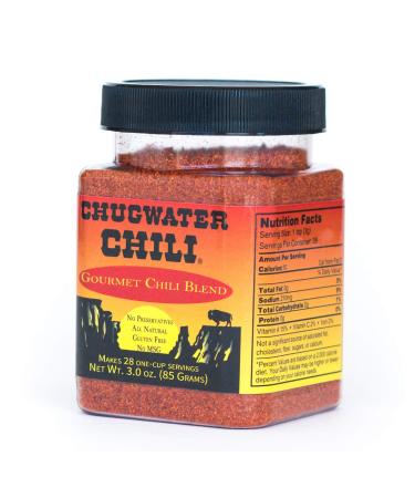 Chugwater Chili Gourmet Seasoning Mix | Wyoming State Championship Recipe | Gluten Free, No MSG, All Natural | 3oz Tub - Buy Online on GoSupps.com