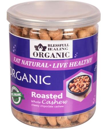 Blessfull Healing Organic Natural Vegan Cheesy Chipotle Roasted Whole Cashew Nuts Crunchy Kaju 250 Gram - Buy Online on GoSupps.com