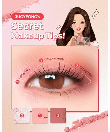AMTS x True Beauty Edition Love EyeShadow Palette - Matte, Shimmer, Metallic Oam Lasting Cheek Blush - K Beauty Pink Gold Makeup - Buy Online on GoSupps.com