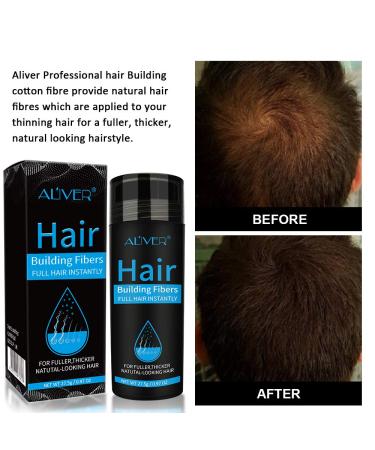 Black Hair Powder - 100% Natural Keratin Fibers for Fuller Hair | Loose Hair Powder for Men & Women - International Shipping - Buy Online on GoSupps.com