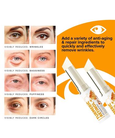 Turmeric Retinol Eye Cream Stick - Hydrating Anti-Aging Balm for Dark Circles & Puffiness - 2PCS - Buy Online on GoSupps.com